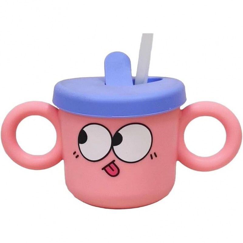 Copo Fofinho Infantil Com Tampa E Canudo Duas Abas 250ML