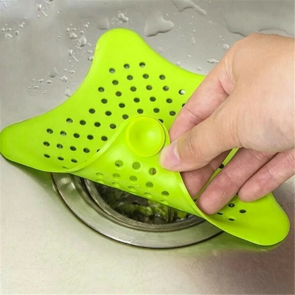 Tapete Tampa Silicone Ralo Pia Cozinha e Banheiro Estrela