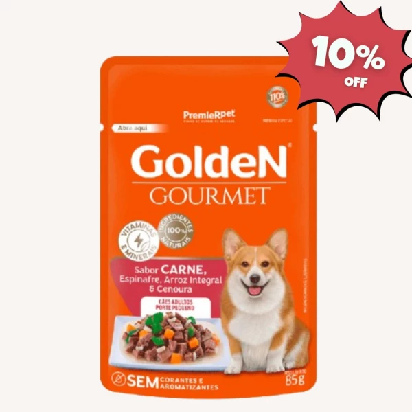 GOLDEN GOURMET CAO AD. PEQ. PORTE CARNE 85GRS