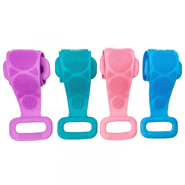 Esfregão Esponja de Banho Esticavel de Silicone Massageador Esfoliante - Costas
