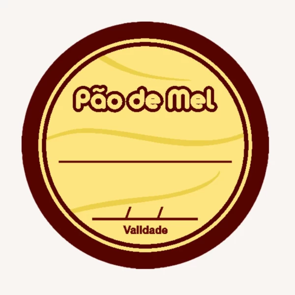 ETIQUETA C22 - PAO DE MEL REDONDA