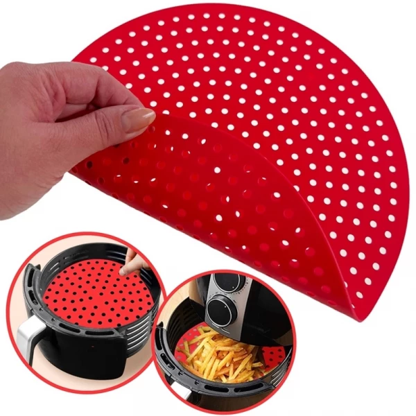 Tapete Protetor Silicone Redondo Para Air Fryer